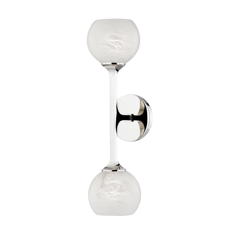 Melton 2 Light Wall Sconce, Polished Nickel