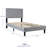 Solid Wood Twin Upholstered Platform Bed Frame With Headboard, No Box Spring Needed And Easy Assembly, Gray-1282708908-1282708909