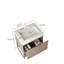 Meuble-lavabo 24 po avec lavabo, armoire de rangement autoportante en contreplaqué rayé avec tiroir et lavabo intégré rectangulaire en acrylique sans robinet pré-assemblé