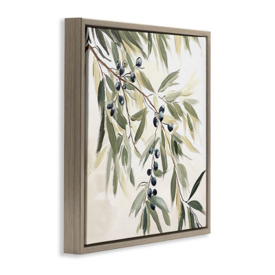 Olive Petals in Pastel Floating Frame, design by Mona Grace