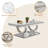 Skailar Pedestal Coffee Table,Faux Marble Top Metal Base-61140934-61140935