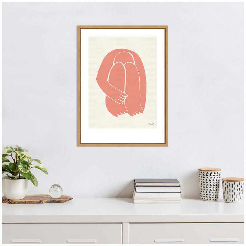 «Head Down 1 Terracotta» par Rocket Jack, reproduction d'art sur toile encadrée, H 24 po x l 18 po