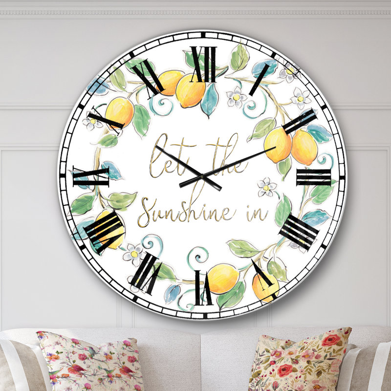 Horloge murale surdimensionnée Mediterranean Breeze XII, Surdimensionné