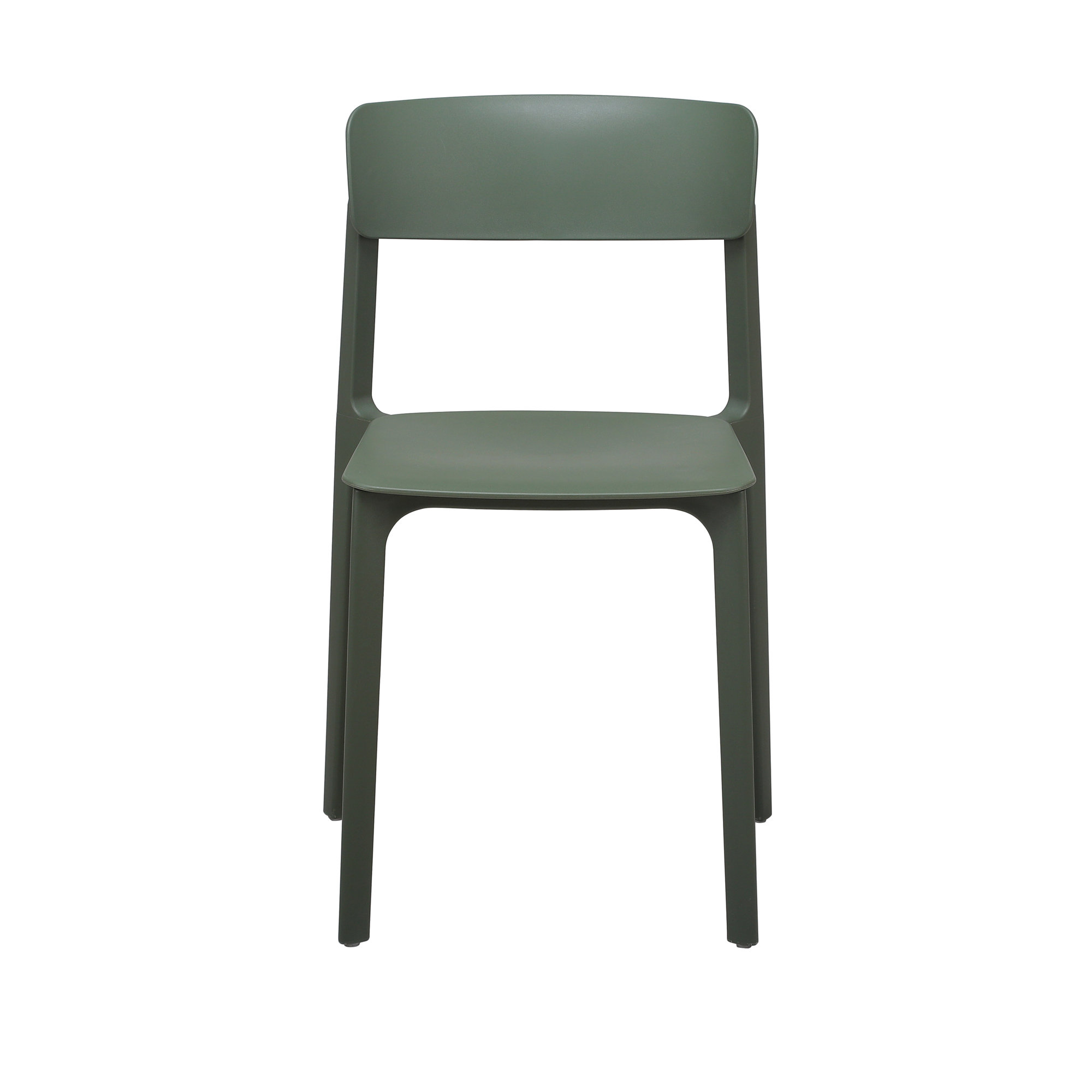 Vowa Stacking Patio Dining Side Chair, Green