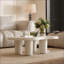 Ensemble de 2 tables basses modernes Modern White