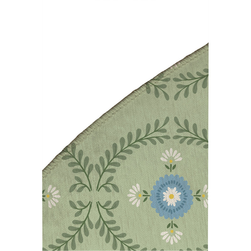 Bree Non Slip Outdoor Rug, Round 5'
