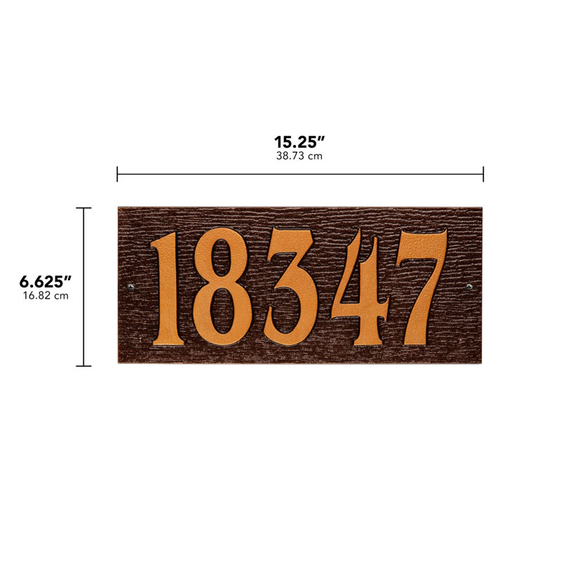 Woodgrain Rectangle Wall Plaque, Antique Copper, Yes