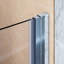 Porte de douche pliante sans cadre 35,5 - 37 po x H 72 po avec verre trempé transparent