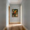 Ensemble de 1 tableau sur toile représentant un toucan et des fleurs