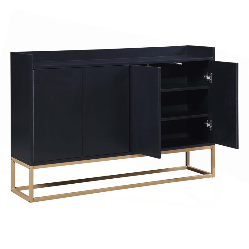 Luminara Modern Sideboard Buffet Cabinet with Large Storage Space, Black