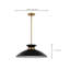 Luminaire suspendu en forme de dôme à 1 lumière Giles-520121429-520121426