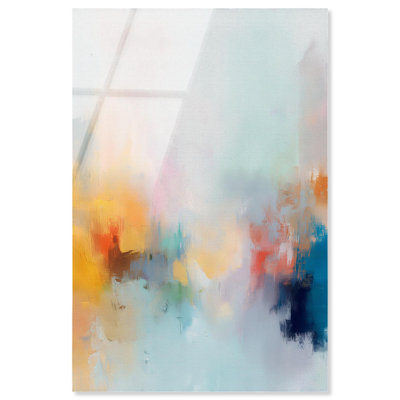 Décoration murale colorée en acrylique Faded Rainbow Echoe par Art Remedy