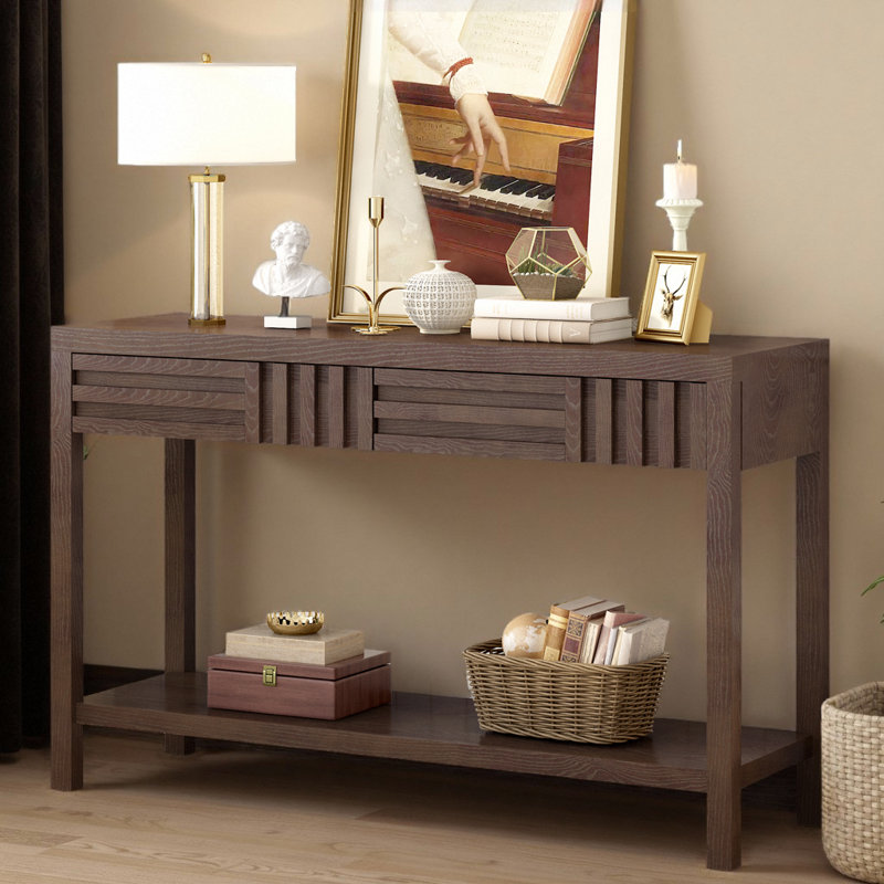 Console de 51 po pour le couloir, Brun