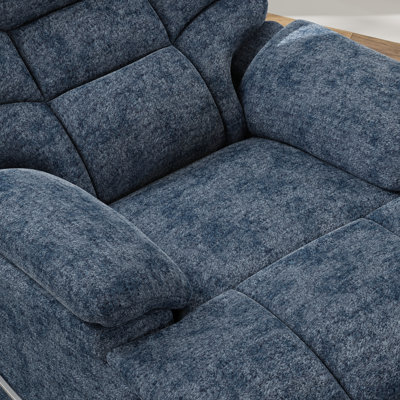 Fauteuil inclinable et pivotant avec tissu doux et mouvement fluide