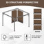 Paroi latérale en polyester pour pavillon de jardin Aoodor-97531257-121327737