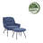 Caicedo Fabric Upholstered Accent Chair with Ottoman-1287311465