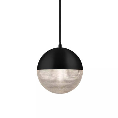 1 - Light Matte Black Sphere Pendant