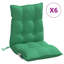 Ensemble de 6 coussins de chaise à dossier bas vidaXL en tissu Oxford vert (100% polyester)-2026938412-2066229880