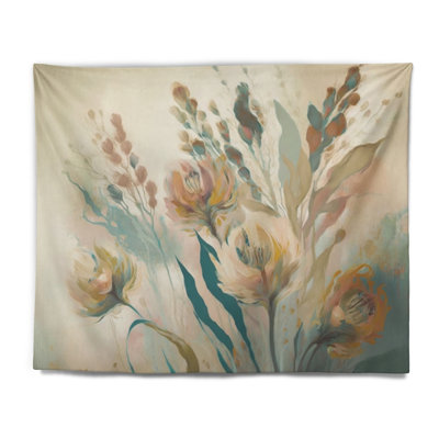 Wild Flowers In Faded Vintage Colours III Polyester Tapestry
