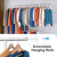 Clothes Rail with Wheels, Adjustable Height & Extendable Rod - 209kg (460lbs) Capacity-554066354