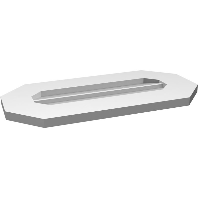 Évent horizontal gondole allongé en surface octogonal Signature, H 12 po x l 24 po x P 1 po