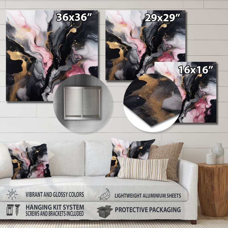 Décoration murale Marble Splash II, H 29 po x l 29 po x P 1 po