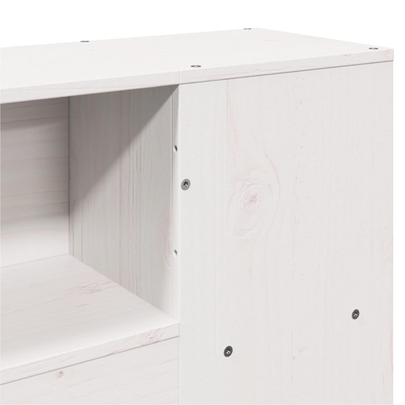 Monango Solid Wood Bed, 135 x 190 cm, White