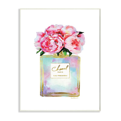 «Pink Gold Flower Perfume Glam» par Amanda Greenwood - reproduction d'art