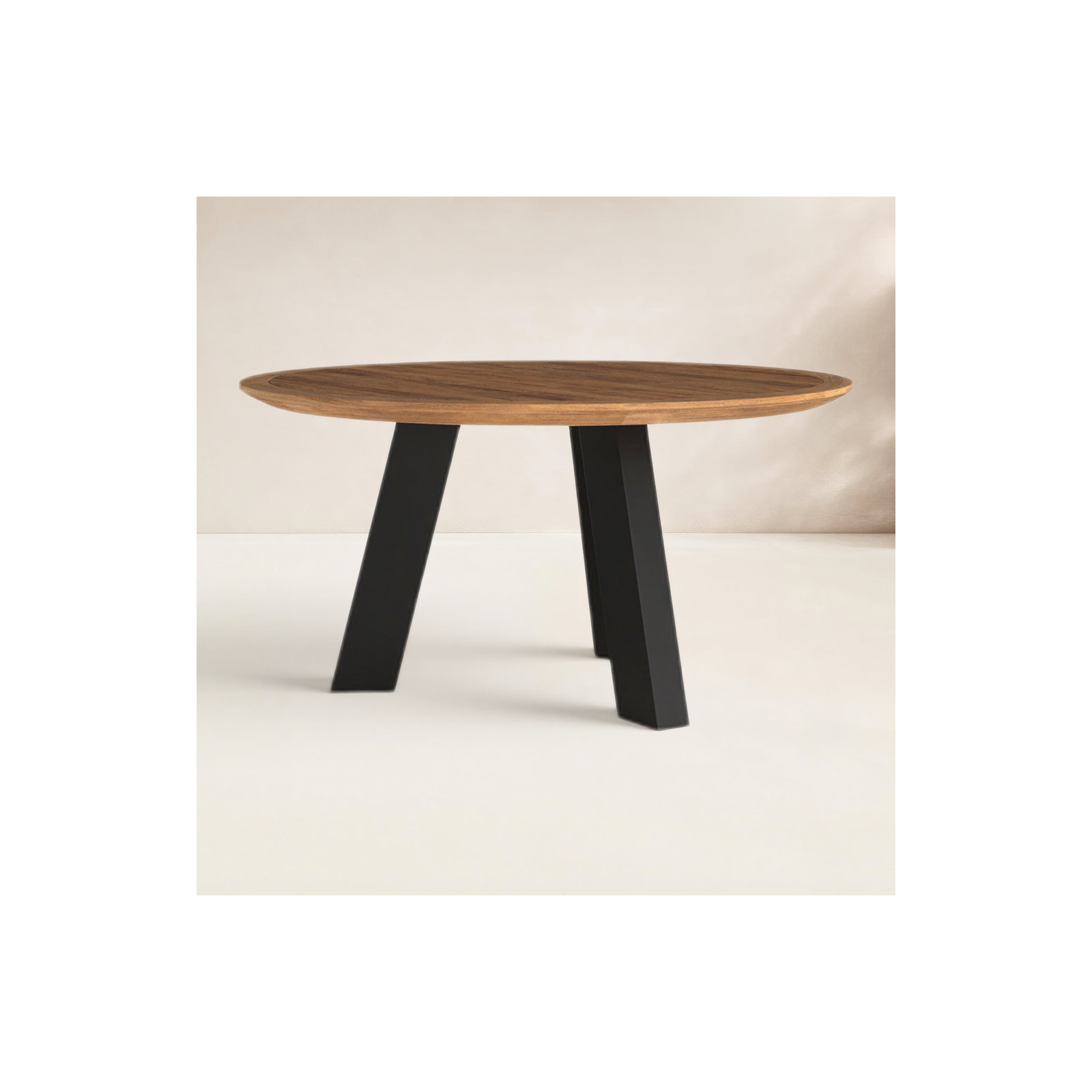Indoor/Outdoor Round Teak Dining Table