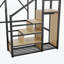 Lit mezzanine avec tablettes de rangement et garde-robe