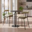 Tabouret de bar Kede en tweed vert-970153373