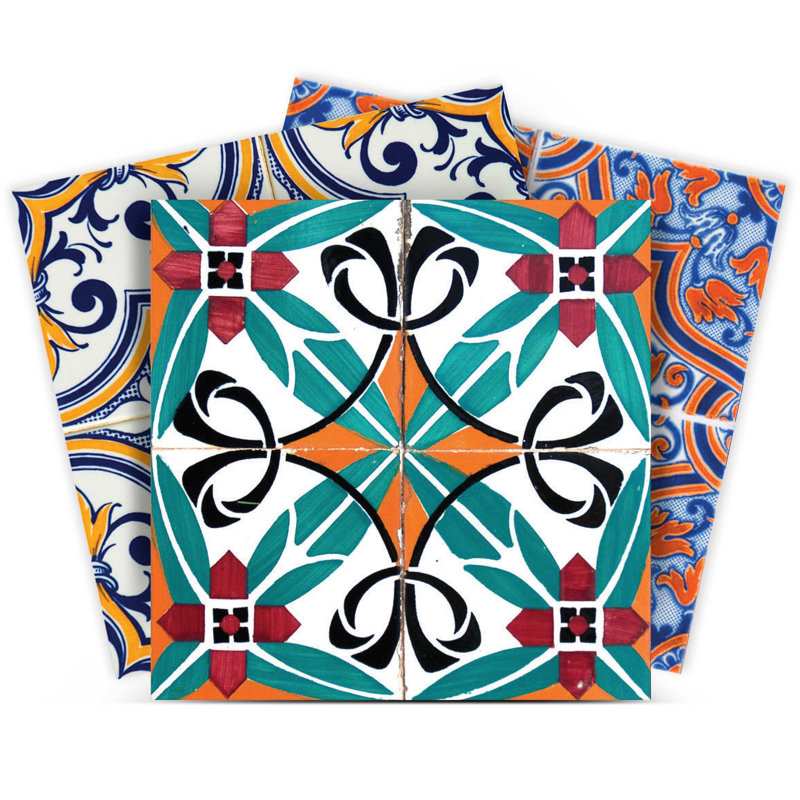 Carrelage mosaïque auto-adhésif en vinyle 7 po x 7 po (ensemble de 24)