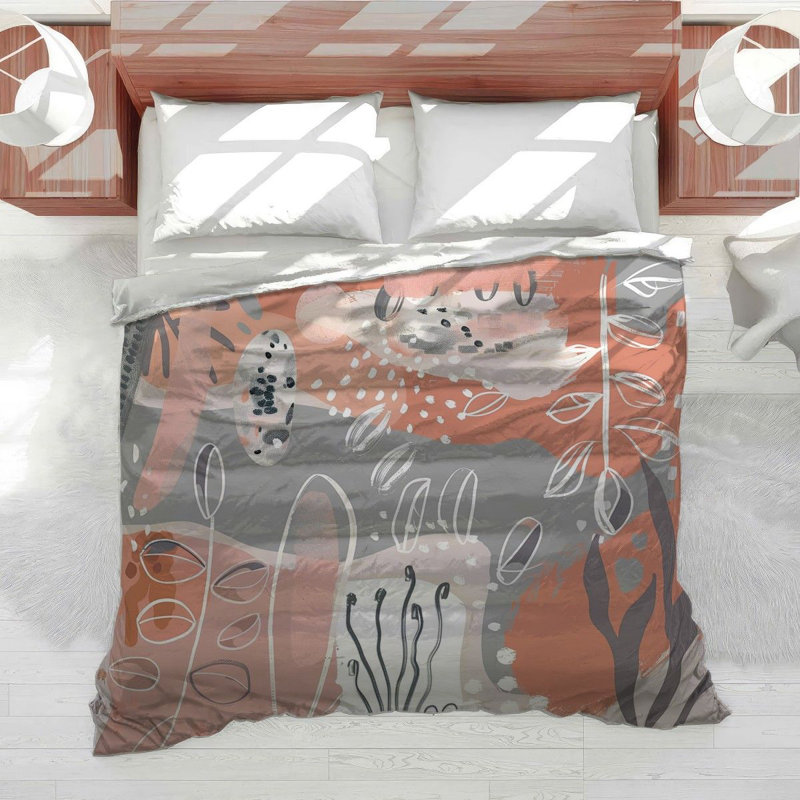 Trendy Floral Plush Bedding, King Comforter