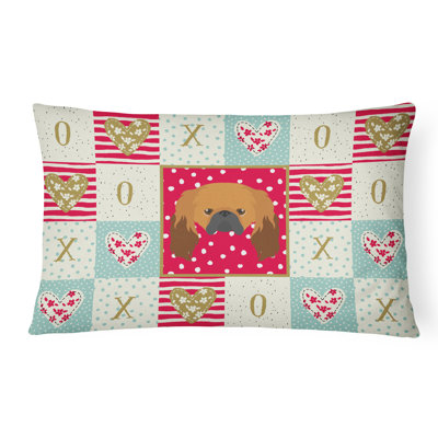  Coussin d'extérieur rectangulaire rembourré Pekingese Love
