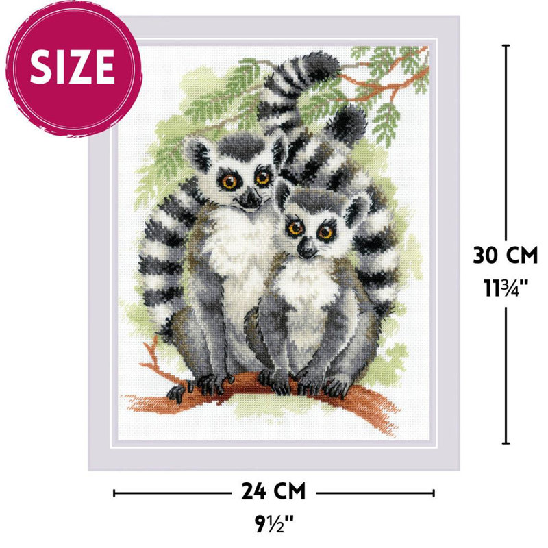  Counted Cross Stitch Kit Lemurs R2196