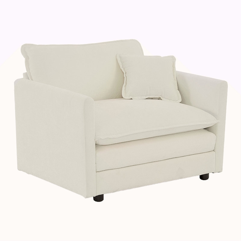 Fauteuil de lecture rembourré Comfy, Blanc