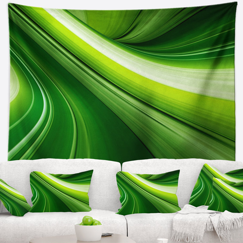 Tapisserie d’arrière-plan abstract abstract green lines, H 32 po x l 39 po