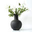 Approx.16" Earthy Gray Pottery Vase Globular Shape