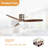 AuraVista 52" Modern 3-Blade Ceiling Fan with Light Kit & Remote Control – Flush Mount for Sleek, Space-Saving Design-123818174-123818173