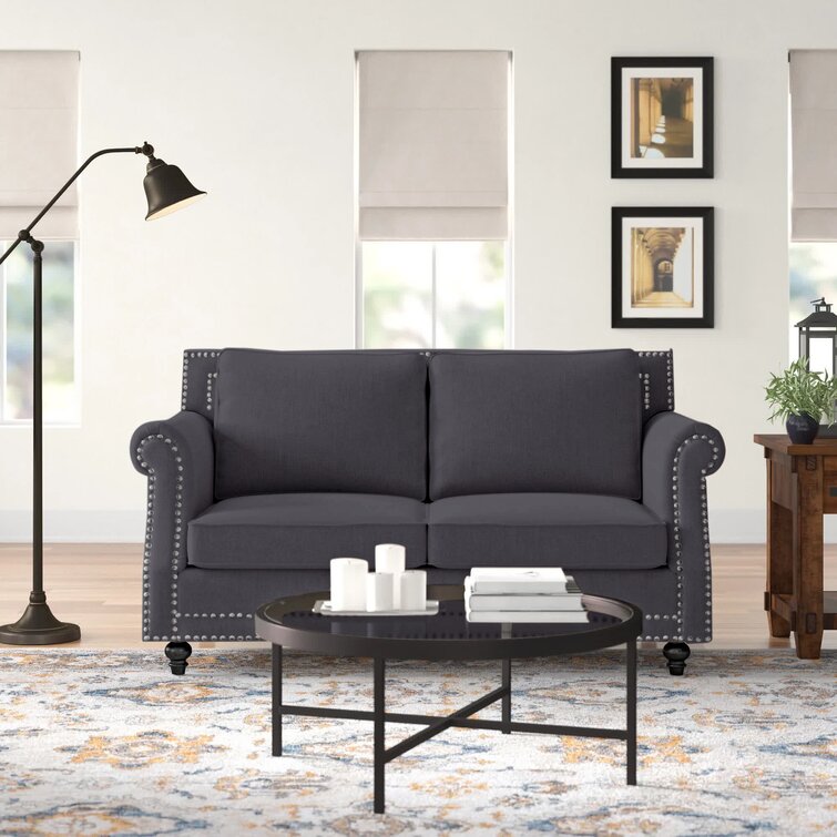 Alcott Hill® Baneen 65'' Upholstered Loveseat Arm Sofa with Solid