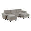 Moderne contemporain modulaire 5 pièces avec repose-pieds moelleux et moelleux Chenille-1849094956