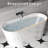 67" Acrylic Freestanding Bathtub, stand alone bathroom tub, Glossy White, Toe-tap Chrome Drain, cUPC Certified-120750211