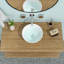 Lavabo de salle de bain vasque circulaire en céramique blanche 13 X 13 pouces