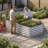 Galvanized Raised Garden Bed With Gloves-2022981674-2022981673