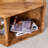 Hexagonal MDF Coffee Table, Characteristic Pattern Stickers, Multi-Hole Design To Give More Storage Space