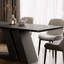 Table de salle à manger en ardoise noire pure-106325398