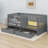 Daybed With Fence Guardrails And 2 Drawers, Split Into Independent Floor Bed & Daybed-773129485-780939163
