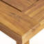 Table de salle à manger d'extérieur en bois d'acacia, finition en teck sablé