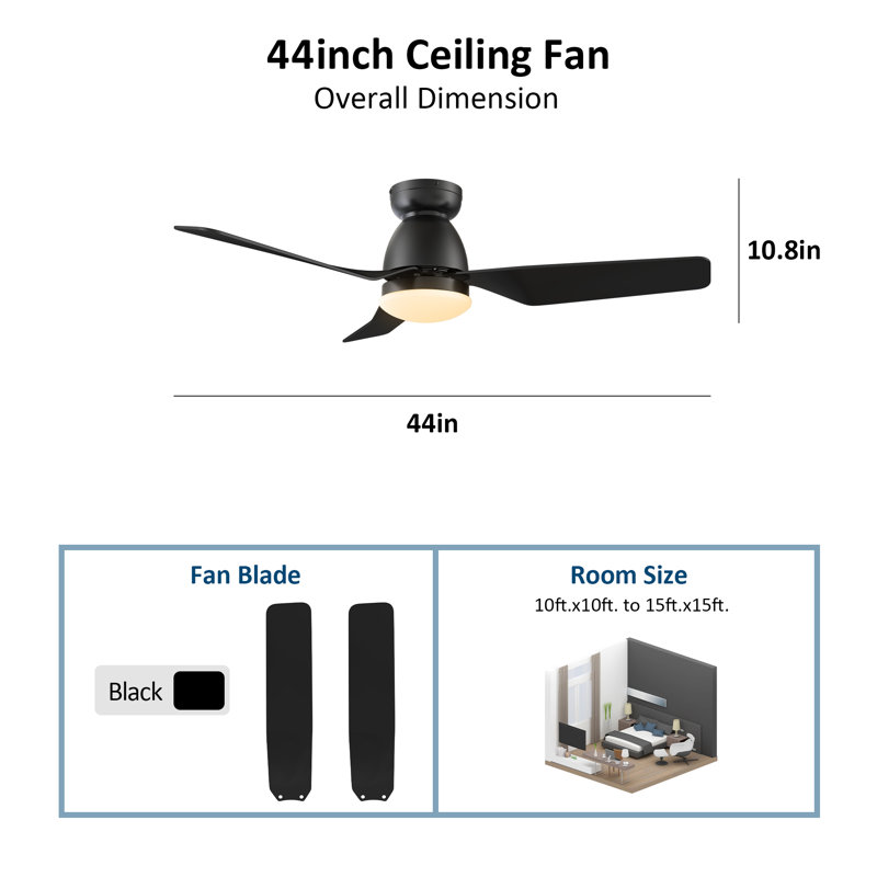 Cynteria 44'' Ceiling Fan with Light