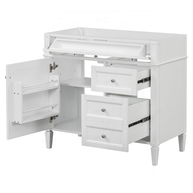 Meuble-lavabo 36 po sans lavabo supérieur, Blanc